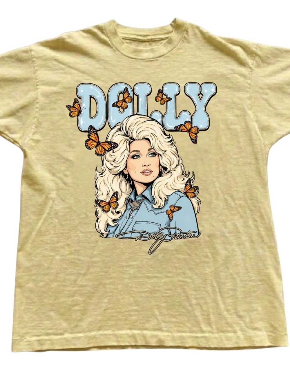 Gildan Daisy Dolly Graphic Tee with Blue & Orange Accents, Gift For Her, For Him
